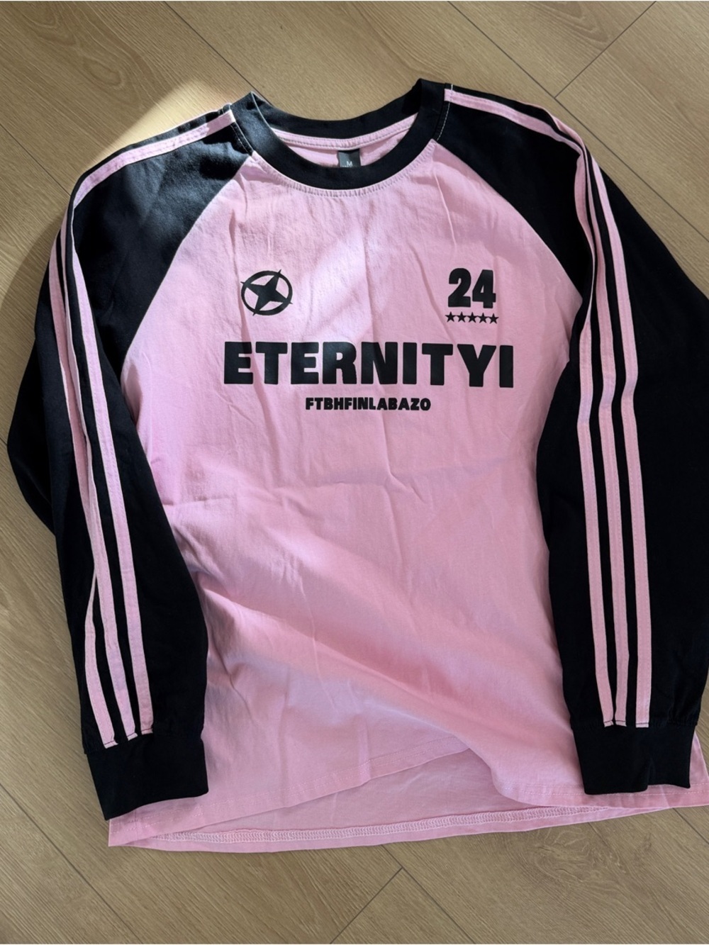 EternityI Pink & Black Long-Sleeve Top